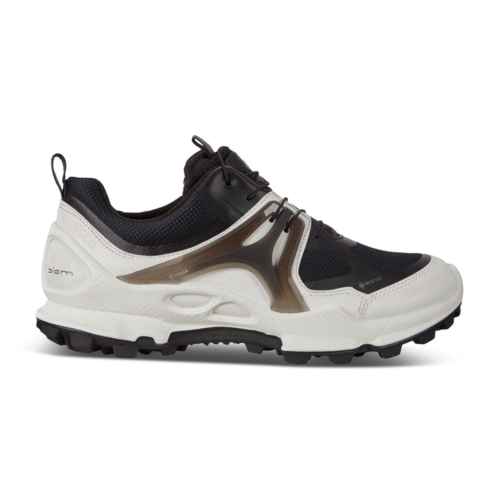 ECCO ウォーキング シューズ レディース 白/黒 - Biom C-Trail Low Gtx - NLW-406528